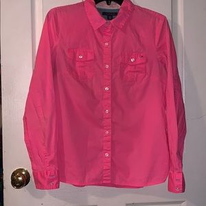 Neon Pink Button Up Shirt